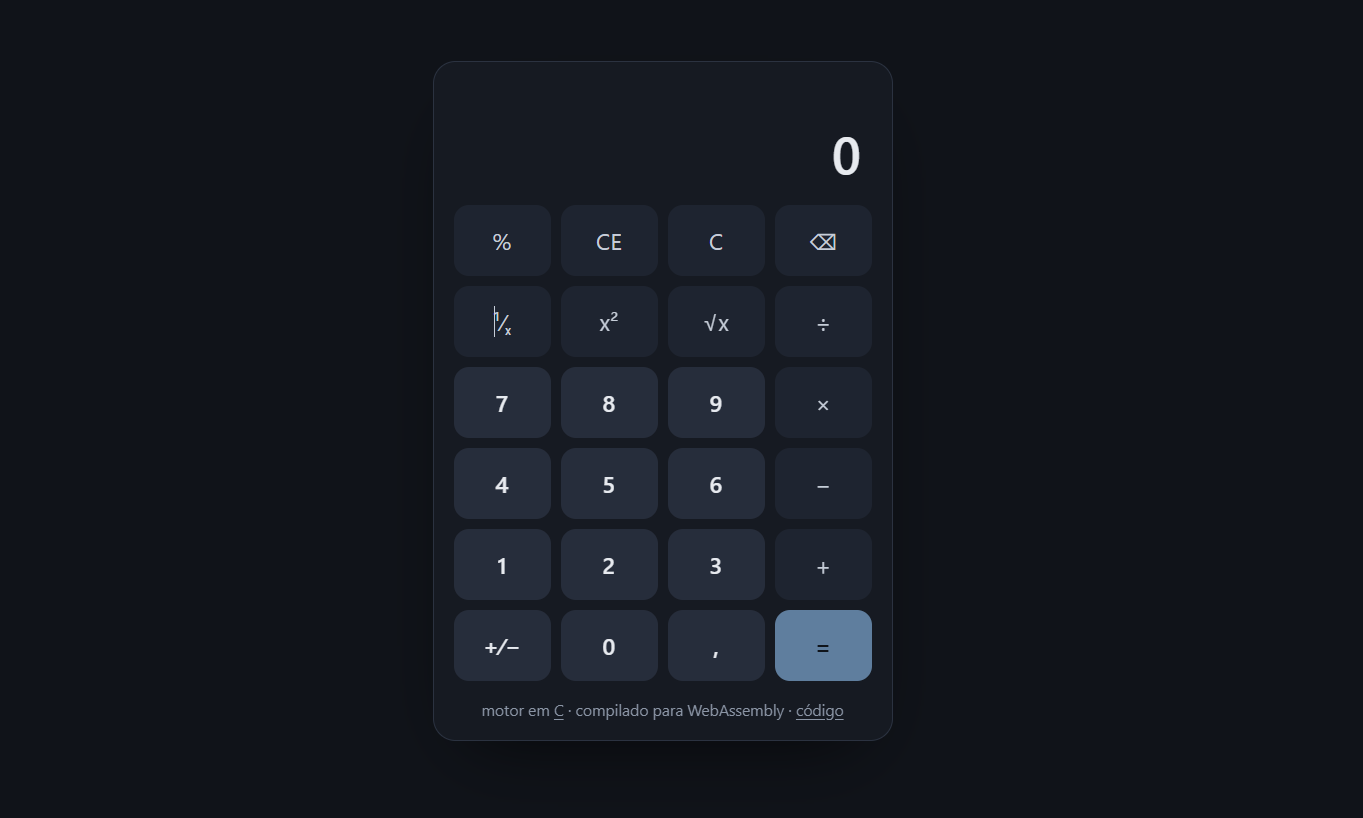 Banner do projeto Calculadora em C