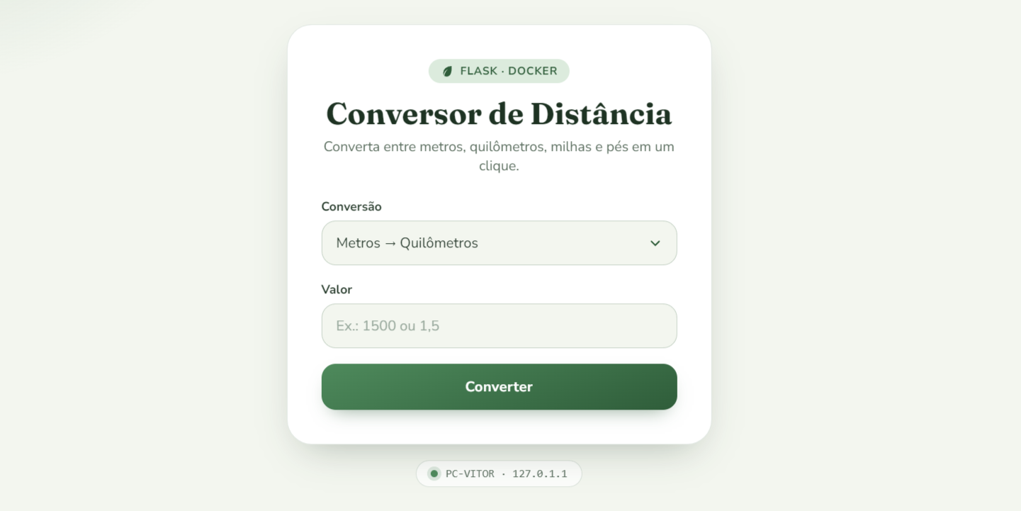 Banner do projeto Conversor de Distância