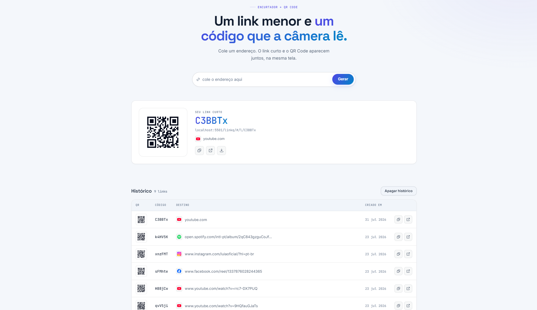 Modal do QR Code